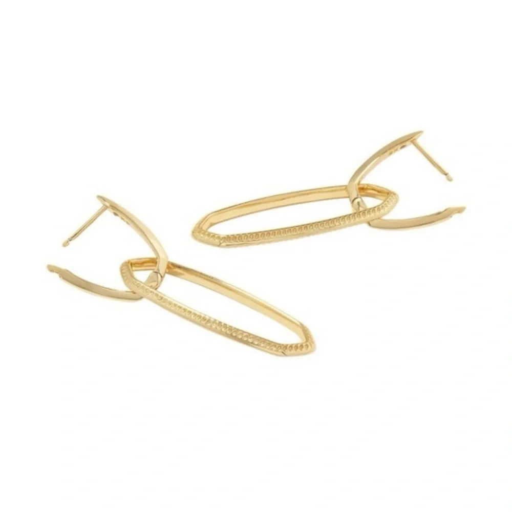 Kendra Scott Etta Open Frame 14K Gold Over Brass Statement Earrings - Gold
NWT - Picture 5 of 6